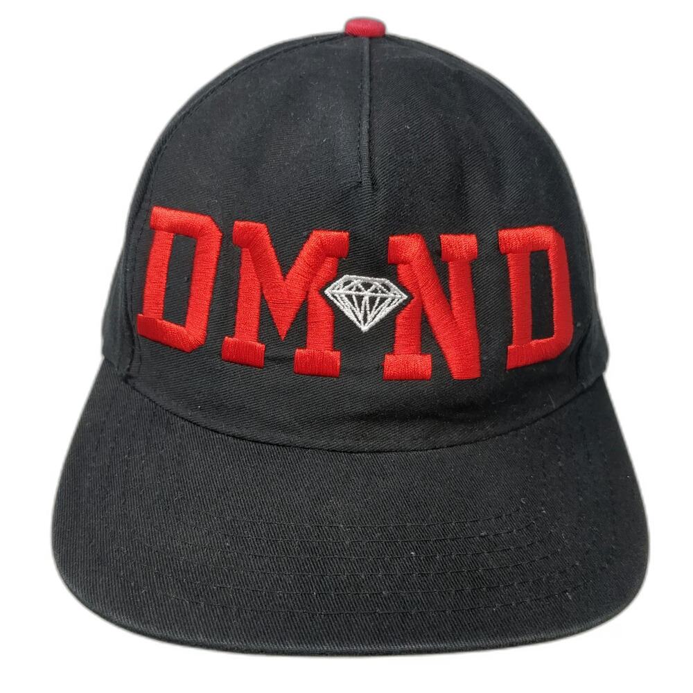 Diamond Supply Co 5 Panel Hat Black One Size Green Underbrim Snapback DMND Flat